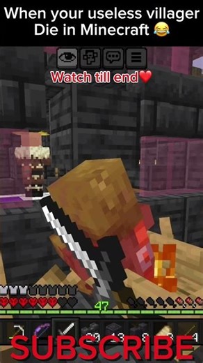 My fev Librarian died in Minecraft 😭 #shorts