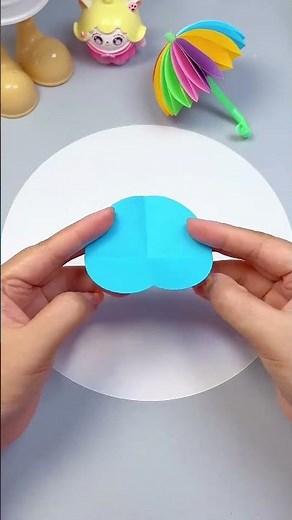 Easy Origami _ How To Make an Easy Origami Rainbow Umbrella#origami #diy #tutorial
