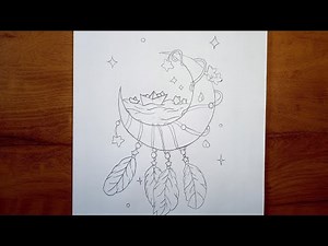 How to Draw a Beautiful Moon Step by Step | Pencil Shading Drawing