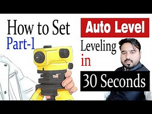 How to set Topcon Auto level on tripod in 30 seconds and parts name of Auto level & tripod
