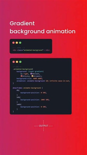 Beautiful CSS Gradient Background Animation 🌈 | HTML & CSS #Shorts