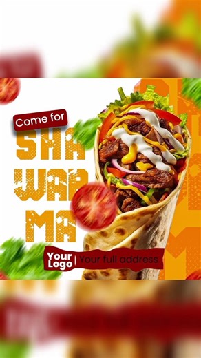 Shawarma Poster design #photoshopdesign #creativepanda #foodposter