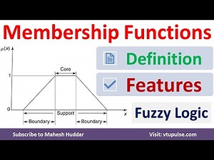 14. Membership Functions and Features of Membership Functions in Fuzzy Logic by Mahesh Huddar