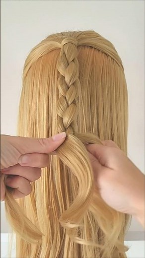 Quick Chain Braid Hairstyle Tutorial #chainbraid