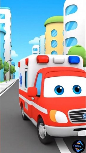 Ambulance 🚑 | Fun 3D Kids Learning Animation | Learn Emergency Vehicles for Children