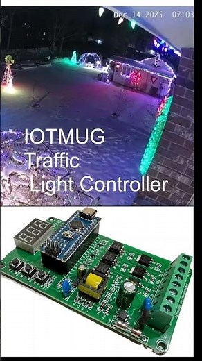 Christmas Lights and IOTMUG Traffic Light Controller. Duration can be 0-999seconds #trafficlights
