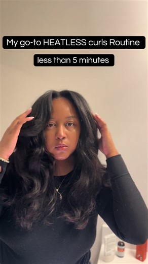 my everyday curls 🥹 #heatlesscurls