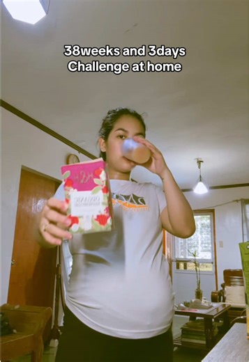 Challenge at home. Pero syempre raspberry   pineapple padin tayo. 😁 Malapit na tayo nakaraos team September! 🤩 #PregnancyJourney #FirstTimeMom #Raspberry #RaspberryTea #LaborPrep