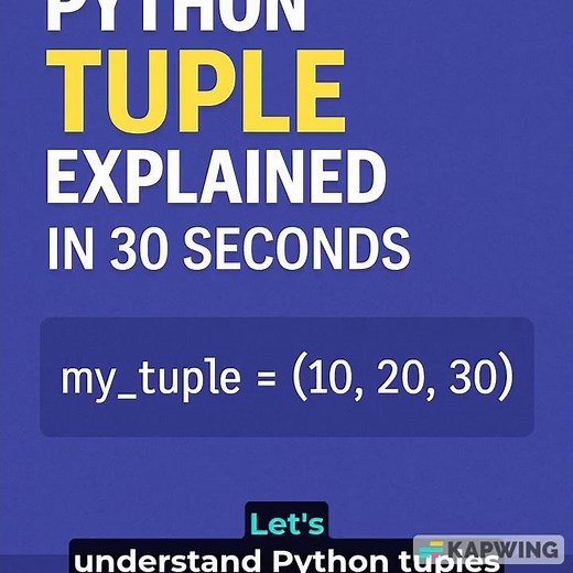 Python tuples in 30 seconds