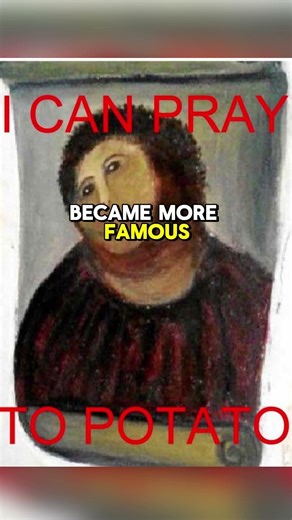 The most famous Jesus painting. #art #restoration #meme #potato #trending
