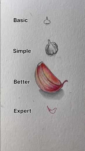How to draw garlic #art #drawing #satisfying #dessin