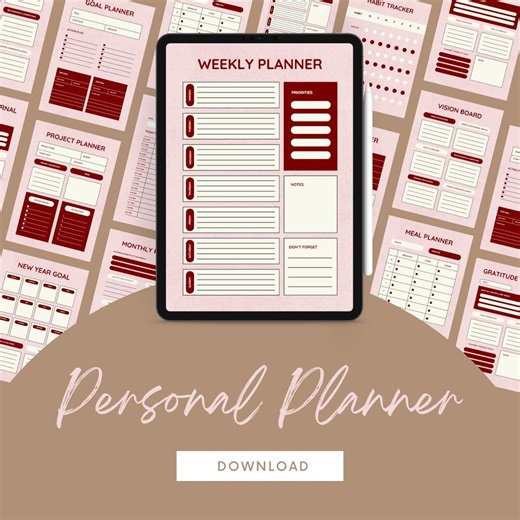 Printable Planner 2026 | 20-page Goal and Daily Planner PDF | Instant Download Organization Journal - Etsy