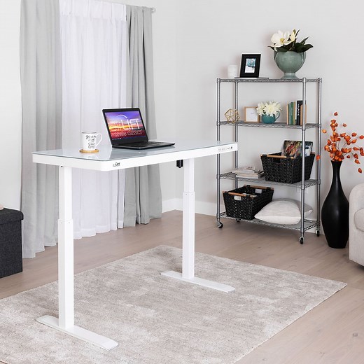 airLIFT Electric Sit-Stand Desk with Tempered Glass Top, Assorted Colors - Samsclub.com