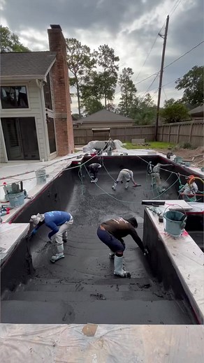 BLACK PLASTER?!The plaster we applied is Signature Matrix Black Magic by Wet Edge Technologies This is for our pool builder customer Island Life Custom Pools FOLLOW US if you need your pool replastered! #poolplastering #plaster #poolbuilder #poolcontractor #pooldesign #luxurypool #poolgoals #swimmingpools | JR Pool Plastering&Tx Gunite