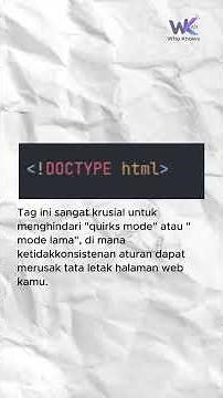 🌐 HTML Struktur Dasar - Bagian 1 #belajar