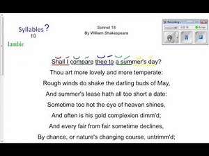 sonnet iambic pentameter