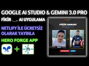 GOOGLE AI STUDIO & GEMINI 3.0: Tek Promptla AI Uygulaması Geliştir! (Netlify İle Ücretsiz Deploy)