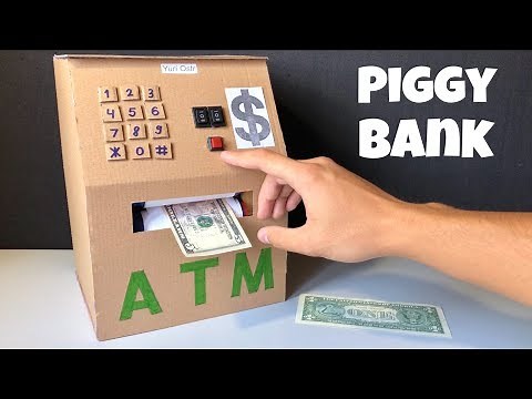 How to Make ATM Machine For Kids - Homemade Piggy Bank