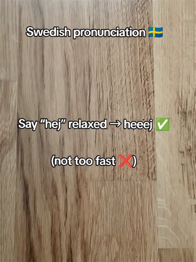 Save this tip to say ‘hej’ like a native 🇸🇪 #SwedishTips #LanguageLearning #Pronunciation #Swedish #LearnSwedish