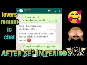 lovers romantic whatsapp chat after se* in periods 🙈// Romantic chats //