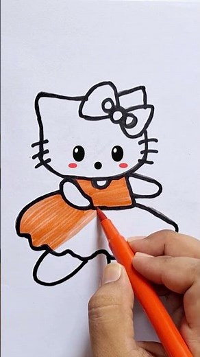 How to Draw Hello Kitty for Kids | Easy & Cute Drawing Tutorial!