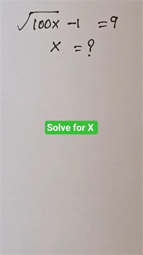Can You Find X = ?| Math Olympiad| #shorts #viral #maths #mathematics #algebra