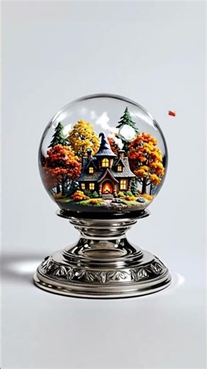 Halloween Crystal Ball | Autumn Witches Cottage Reveal | Spooky Fantasy 🔮🎃 #Halloween #Satisfying
