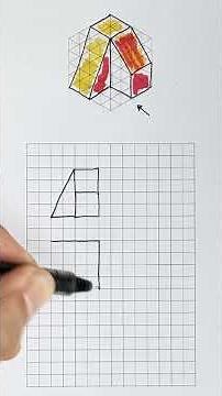 Views of a figure | front, top and side views of a piece in isometric 02