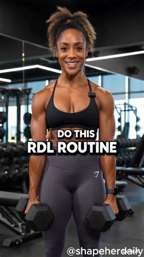 Do THIS Romanian Deadlift Routine for Bigger Glutes 🍑🔥 #fitnessmotivation