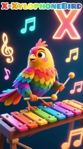 X for Xeno the Xylophone Birds 🐦🎹|Fun ABC Nursery rhymes🎶| Learning for Kids!”🌈 #Funforkids