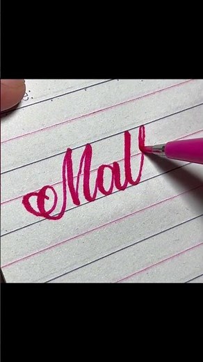 How to write MATH in cursive #penmanship #calligrphylearning #handwriting #reels #cursivewriting