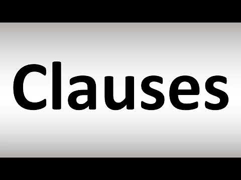 How to Pronounce Clauses