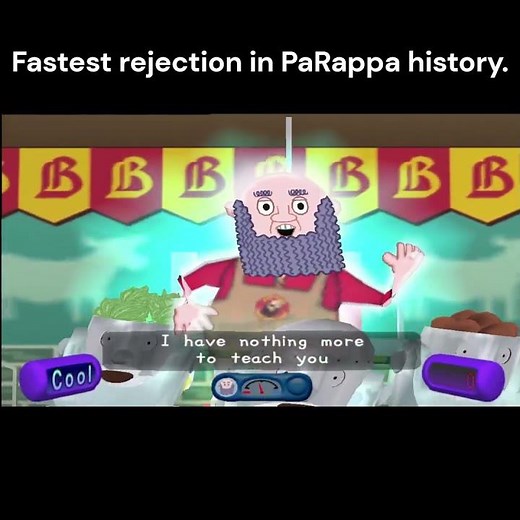 Fastest rejection in PaRappa history. #shorts #parappa #parappatherapper #rhythmgame #memes