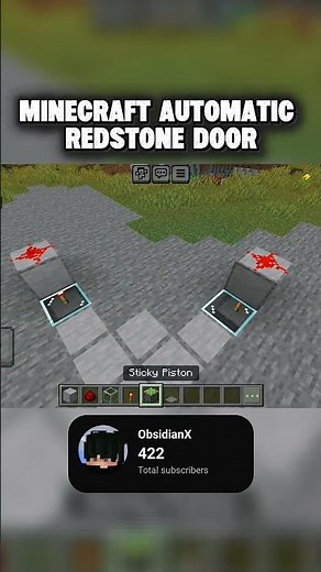 Minecraft Automatic Redstone Door Build (Easy Tutorial) #minecraft #minecraftbuild #redstone