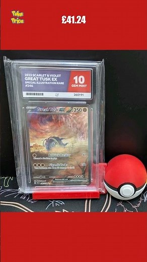 🚀 Pokémon ACE Graded 10 Great Tusk ex 246/ SOLD £41.24 on eBay UK! 🚀 #pokemoncards