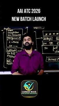 AAI ATC 2026 New Batch Launch | Super 50 & Scorer | Flat 25% OFF + 50% Fee Back Offer #careerwave