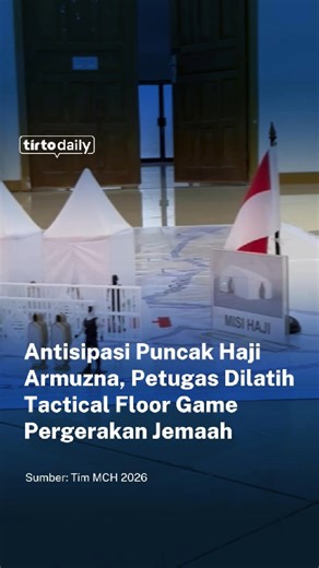 tirto.id on Instagram: "Para peserta Pendidikan dan Pelatihan Petugas Penyelenggara Ibadah Haji (Diklat PPIH) Arab Saudi 2026 dibekali pemahaman dan simulasi Tactical Floor Game (TFG) di Asrama Haji Pondok Gede, Jakarta Timur, Jumat (23/1/2026). Materi ini diharapkan dapat membantu para petugas haji dalam mengurai kompleksitas persoalan di lapangan, khususnya saat puncak haji di Armuzna (Arafah, Musdhalifah, dan Mina). Materi dan simulasi ini disampaikan Koordinator TFG, Letnan Kolonel Infanteri