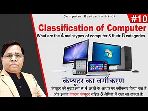 classification of computer | What are the 4 main types of computer & their 8 categories