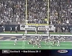 🏈On October 5, 2000 for the first time in NFL history, a game starts with back-to-back touchdown returns on kickoffs. Atlanta’s Darrick Vaughn (with a broken right hand) returns the opening kickoff 96 yards for a touchdown, and St. Louis matches the Falcons immediately as Tony Horne takes the ball 3 yards deep in the end zone and runs down the sideline for a tying score. St. Louis also sets an NFL record by scoring 4 two-point conversions in their 45-29 win. In the 2nd greatest rushing performa