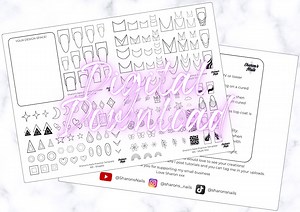 Sharon’s Nails Gel Practice Template (freehand Space, French Tips, Shapes, Multi Mix) Print & Laminate Yourself - A4 or Split Into 4xa6 - Etsy