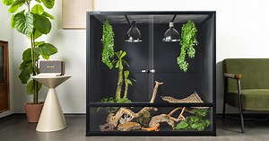 ToxiRium Tall Reptile Tank 230 Gallon, 48x24x46 Inch Large Reptile Enclosure for Bearded Dragon and Ball Python, Extra Tall Snake Terrarium with Front Opening Tempered Glass Door, Combination Lock