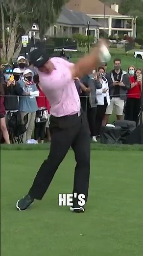 Bryson DeChambeau Drives Over Lake In Tournament