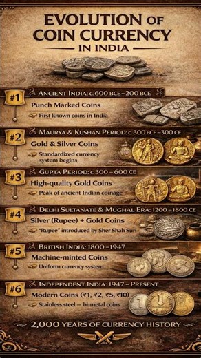 From ancient coins to modern ₹10… India’s money journey 😳 #indiancurrency #history #india #ytshorts