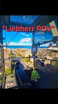 Inside a Liebherr Tower Crane – Operator Chair, Controls & Back Deck #crane#pov#construction#riggers