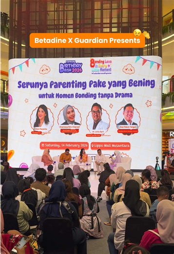 Seru, hangat, dan penuh momen bermakna! 🤎✨ Event kolaborasi Betadine x Guardian sukses menghadirkan pengalaman parenting yang lebih tenang dan tanpa drama Betadine bening sudah tersedia di Guardian! Sampai ketemu di event berikutnya, Guardian Angels‼️💫 #GuardianGlowsWithYou #BetadineBening