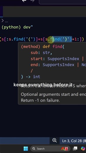 Remove text inside parentheses #coding #python #programming