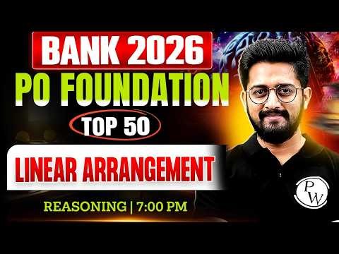 IBPS/ SBI/ RRB PO 2026 | Linear Arrangement Reasoning | Reasoning for Banking Exam | by Sachin Sir