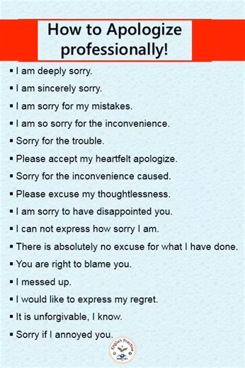 How to apologize professionally #apologize #englishpractice #professionalenglish #learnenglish #englishlearning | English Practice