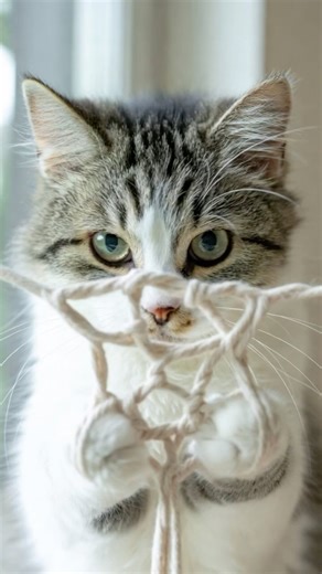 翻花繩 String Game #cat #貓咪日常 #funny #cute #花繩 #lol