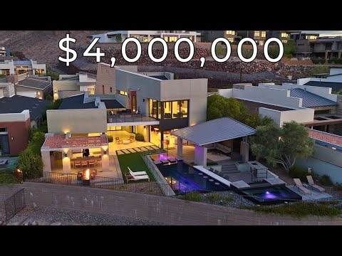 Inside a $4,000,000 Architectural Modern Las Vegas Mansion with Insane Views!
